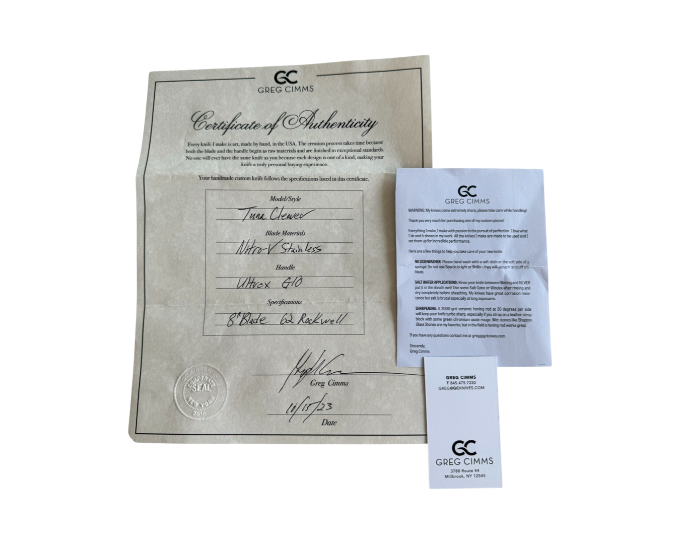 8” Tuna Cleaver Special GC Knife and Oceandevil Collaboration Addition