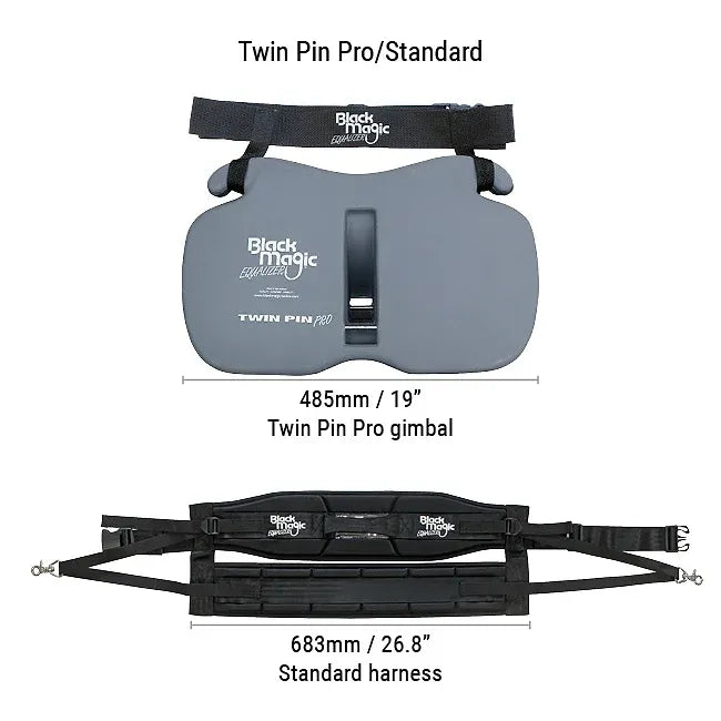 Black Magic Game Fishing Equalizer Set Twin Pin Pro (Gimbal, Harness, Carry Bag)