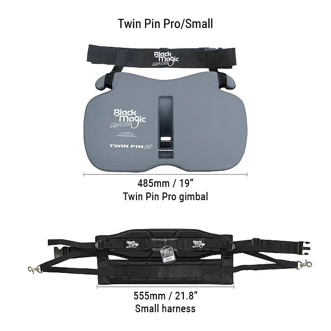 Black Magic Game Fishing Equalizer Set Twin Pin Pro (Gimbal, Harness, Carry Bag)