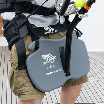 Black Magic Game Fishing Equalizer Set Twin Pin Pro (Gimbal, Harness, Carry Bag)