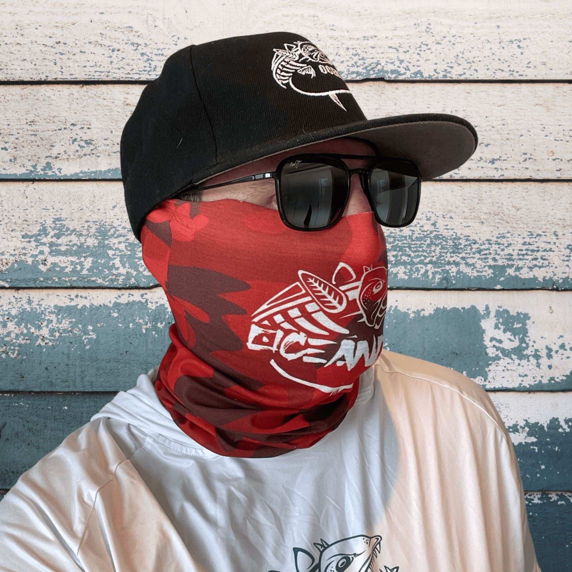 OD Face Shield - Camo Red