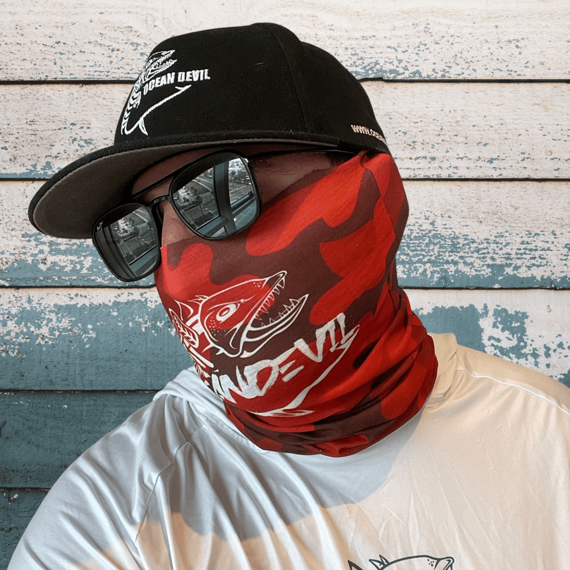 OD Face Shield - Camo Red