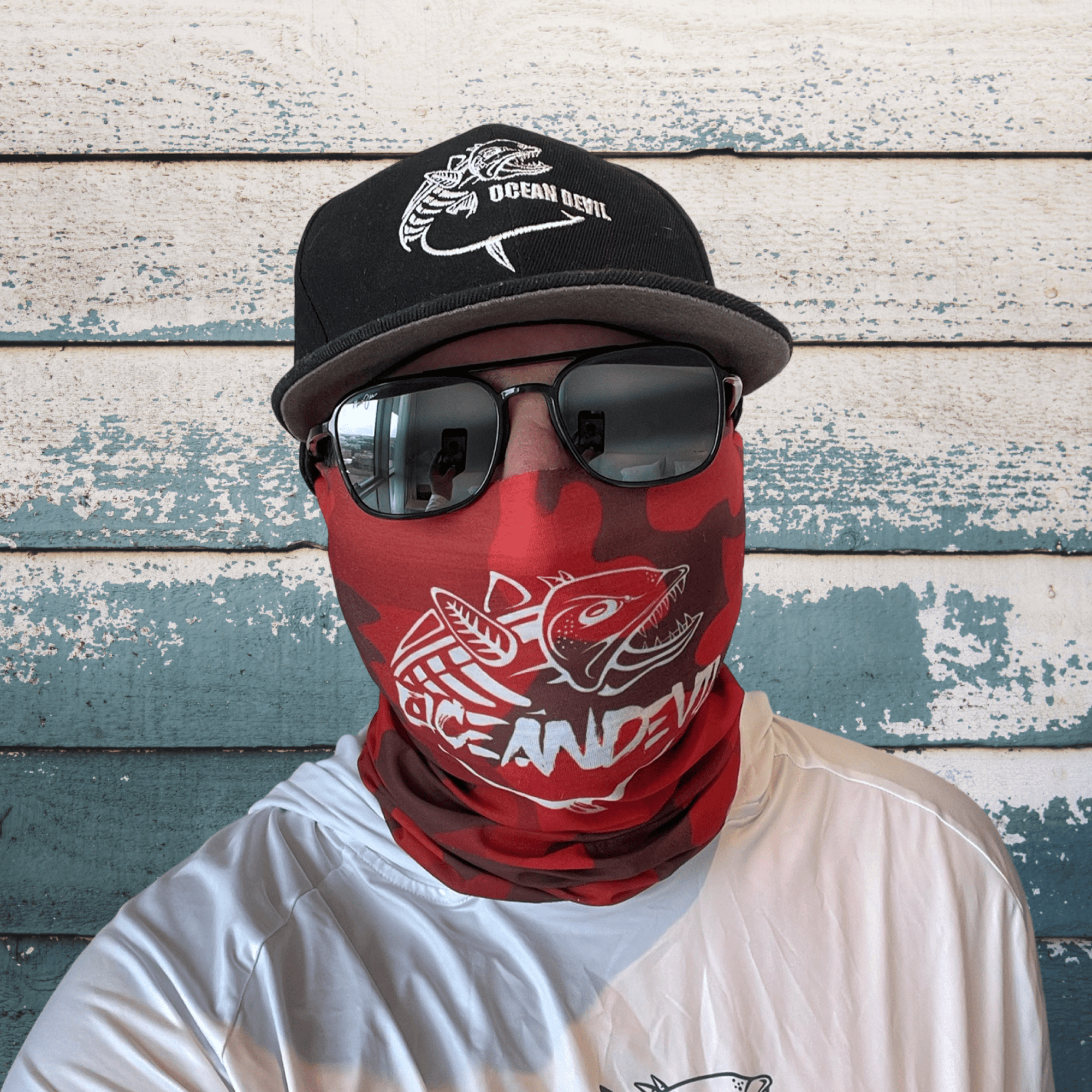 OD Face Shield - Camo Red
